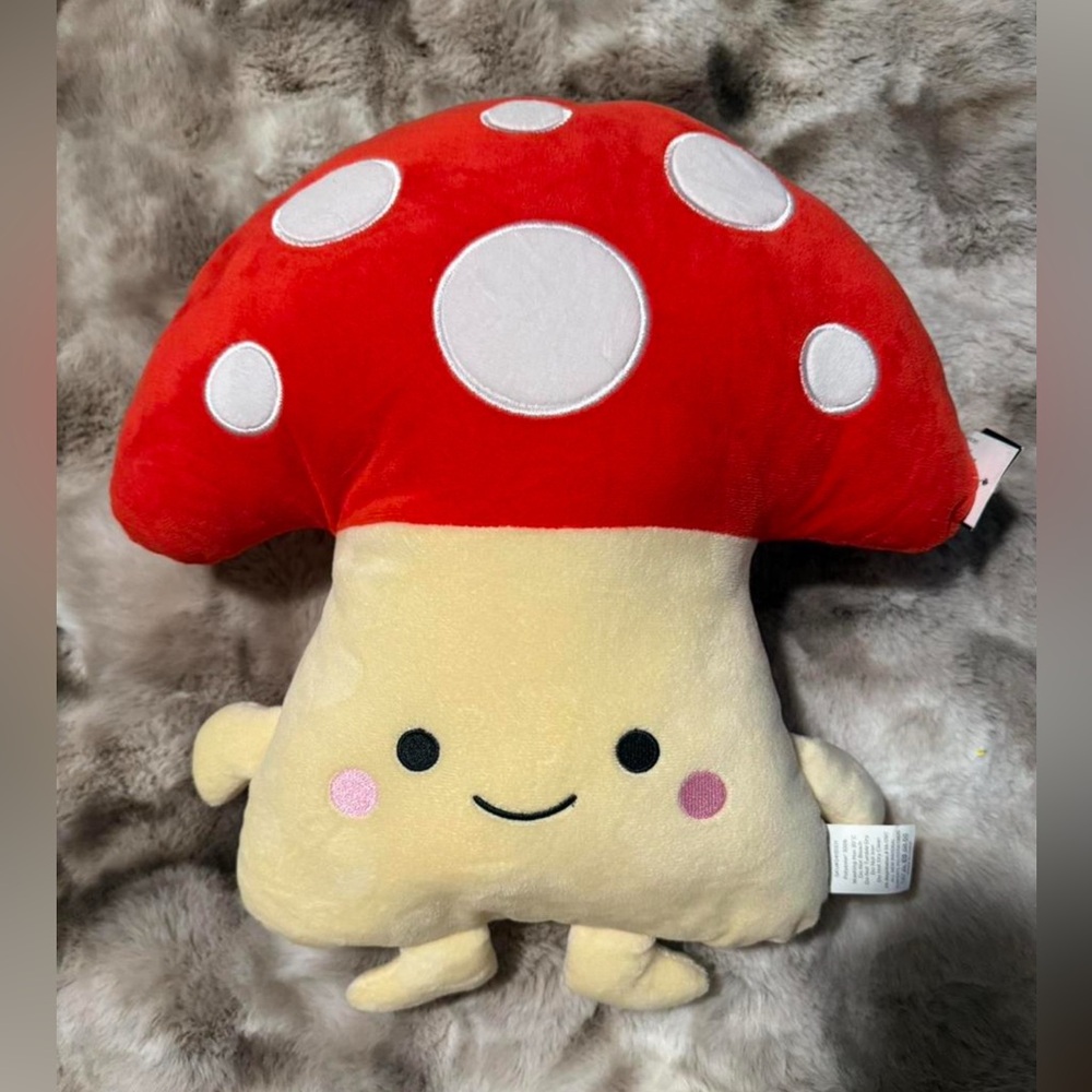 Plush Mushroom Red and Cream NWT